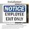 Signmission Exit Sign, Vinyl Decal, 5 in W, 3.5 in H, Employee Exit Only OS-2PACK-NS-D-35-L-15591 - alternate 5